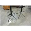 Image 2 : 4 BLACK LEATHER BAR STOOLS