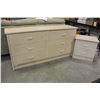 Image 2 : 6 DRAWER OAK FINISH DRESSER AND 2 DRAWER NIGHTSTAND