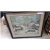 Image 2 : FRAMED WINTER PAINTING ON SILK
