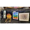 Image 1 : LET WATCHING THE STORM BLOW AWAY, EAGLE SHADOW BOX, NATIVE SKIN, AND BIRD PICTURE