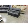 Image 3 : BLACK LEATHER SOFA AND LOVESEAT