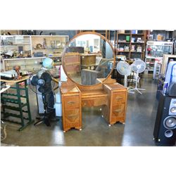 WATERFALL VANITY DRESSER W/ MIRROR