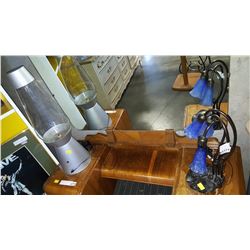 BLUE TULIP LAMP AND LARGE WATER LAMP LED