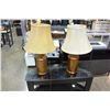 Image 1 : TWO COPPER COLOR TABLE LAMPS