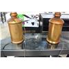 Image 2 : TWO COPPER COLOR TABLE LAMPS