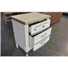 Image 8 : FRENCH PROVINCIAL 9 DRAWER DRESSER W/ MIRROR AND NIGHT STAND