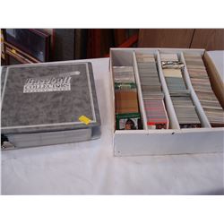 BOX AND BINDER OF BASEBALL CARDS