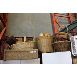 WICKER TRUNK AND BASKETS