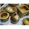Image 3 : BOX OF GOLD PAINTED DECORATIVE CUPS, FLINT LUCK PISTOLS, AND DECOR
