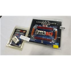 MOTORCYCLE BRAKE LIGHT, SIGNAL MOBILE AND LED LICENCE PLATE FRAME