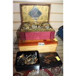 JEWELRY BOXES WITH CONTENTS