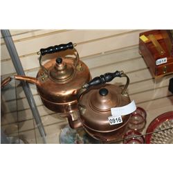 2 COPPER KETTLES