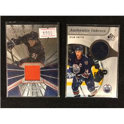 GAME WORN JERSEY HOCKEY CARD LOT (PAAJARVI/ SMYTH)