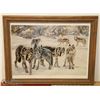 Image 1 : LINDA KENNARD FRAMED PRINT "TIMBER WOLVES" SIGNED