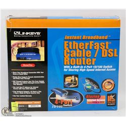 LINKSYS ETHERFAST CABLE/DSI ROUTER.