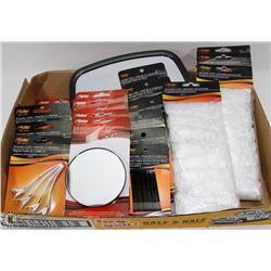 FLAT OF ASSORTED BEAUTY PRODUCTS INCL HAIR CLIPS,