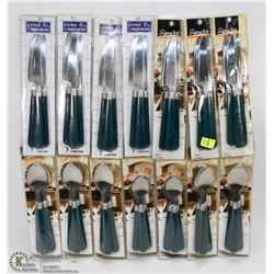 7 PACKS OF 3 KNIVES AND 7 PACKS OF 3 SPOONS