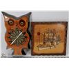 Image 1 : LOT OF TWO ESTATE WOOD CLOCKS FOR REPAIR