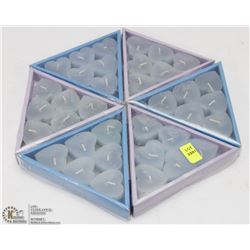 6 PACKS OF 6 HEART SHAPED CANDLES
