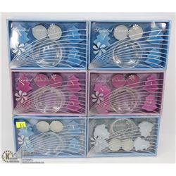 6 PACKS OF TEALIGHT CANDLE & HOLDER SETS