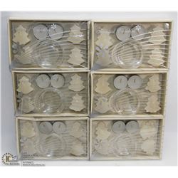 6 PACKS OF TEALIGHT CANDLE & HOLDER SETS