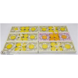 LOT OF 6 TEALIGHT CANDLE GIFT SETS WITH HOLDERS