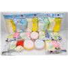 Image 1 : BUNDLE OF BATH MASSAGE THINGS AND RAIN BONNETS