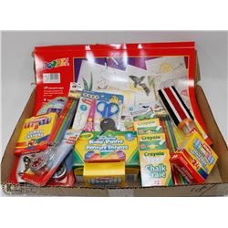 FLAT OF COLOURING SUPPLIES AND BACK TO SCHOOL