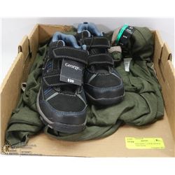 NEW SHOES SIZE 1, 2 NEW SPORTS SHIRTS YOUTH XL