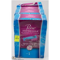 4 BOXES OF POISE IMPRESSA BLADDER SUPPORTS