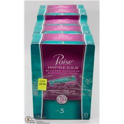 5 BOXES OF POISE IMPRESSA BLADDER SUPPORTS