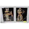 Image 1 : LOT OF 2 MATCHING STYLE UNFRAMED WALL ART