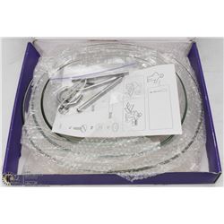 IKEA 3 TIER GLASS & METAL SERVING/CANDY TRAY.