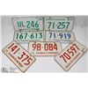 Image 1 : LOT OF 7 VINTAGE SASKATCHEWAN LICENSE PLATES