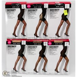 LOT OF 6 SECRET COLLECTION PANTYHOSE