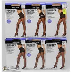 LOT OF 6 SECRET COLLECTION PANTYHOSE