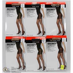 LOT OF 6 SECRET COLLECTION PANTYHOSE