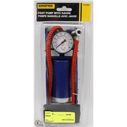 NEW FOOT PUMP WITH GAUGE