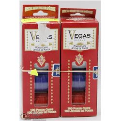 2 NEW SETS OF POKER CHIPS
