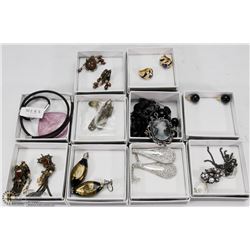 LOT OF 10 ASSORTED NEW FASHION JEWELRY IN BOXES
