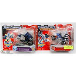 LOT OF 2 TRANSFORMERS INCL BARRICADE, ENERGON