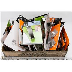 BOX OF VARIOUS WALL & DOOR HOOKS - ALL NEW MANY
