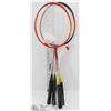 Image 1 : 2 PAIRS OF BADMINTON RACKETS WITH SHUTTLECOCKS