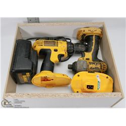 DEWALT 18 VOLT DRILL AND IMPACTOR