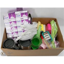 BOX OF KITCHENWARES INCL KITCHEN GADGETS, NEW