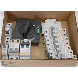 15 PCS CIRCUIT BREAKERS, FUSES, SWITCH