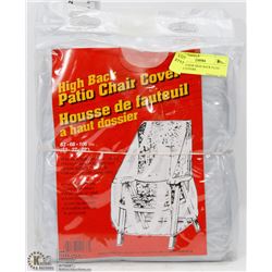 SET OF 4 NEW HIGH BACK PATIO CHAIR COVERS.