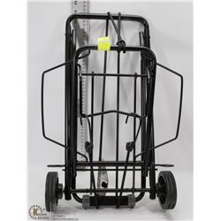BLACK LUGGAGE CART. HOUSEHOLD