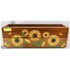 Image 1 : CEDAR PLANTER WITH BUTTERFLY & SUNFLOWER