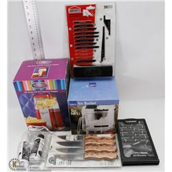 FLAT OF NEW MISC HOUSEHOLD ITEMS. HOUSEHOLD